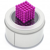 Куб из магнитных шариков 5 мм (розовый), 125 элементов