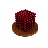 Куб из магнитных шариков 3 мм, красный