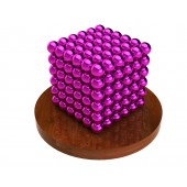 Куб из магнитных шариков 5 мм, розовый