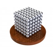 Куб из магнитных шариков 5 мм, серебряный