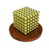 Куб из магнитных шариков 5 мм, золотой
